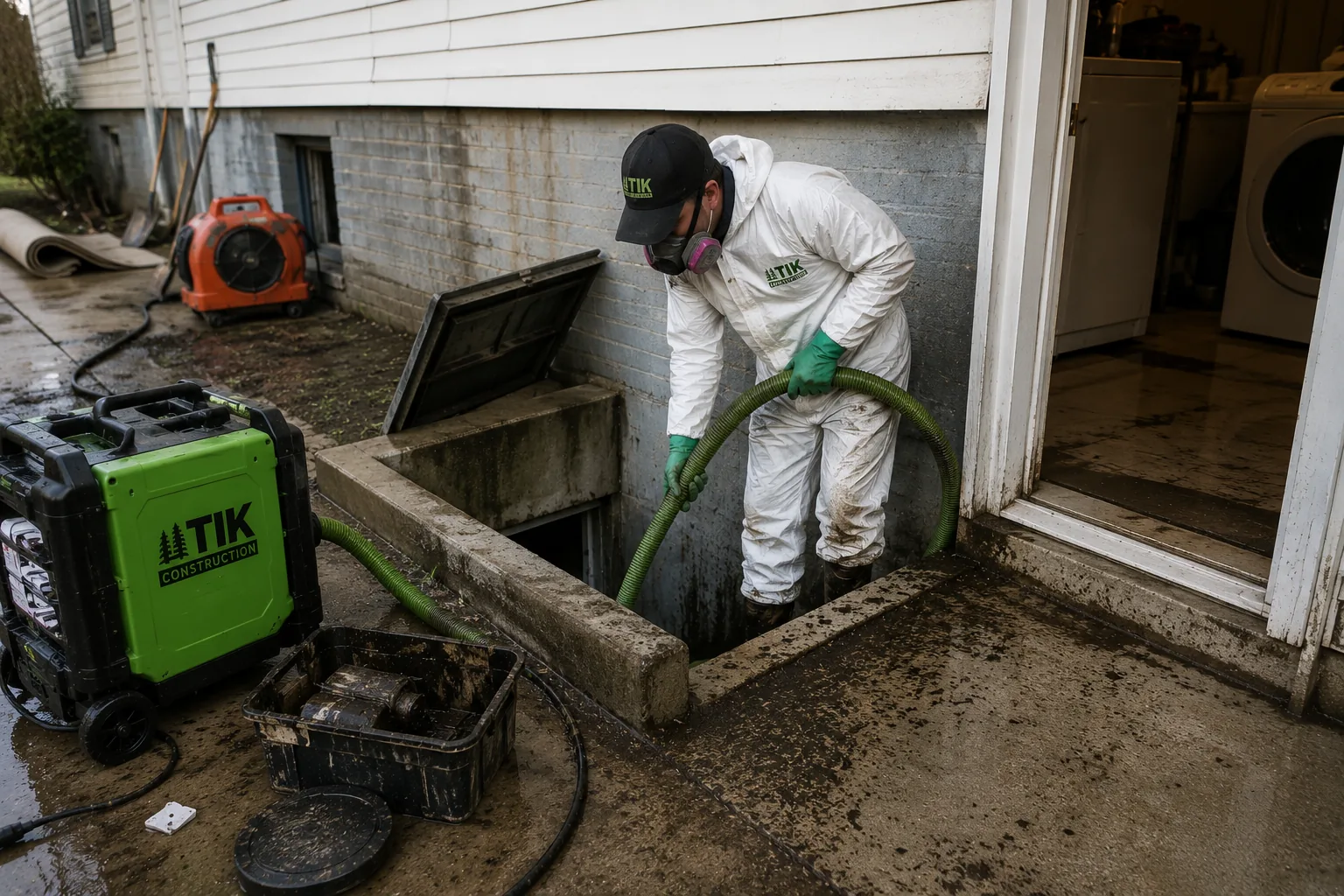 Sewage Cleanup — TIK Construction